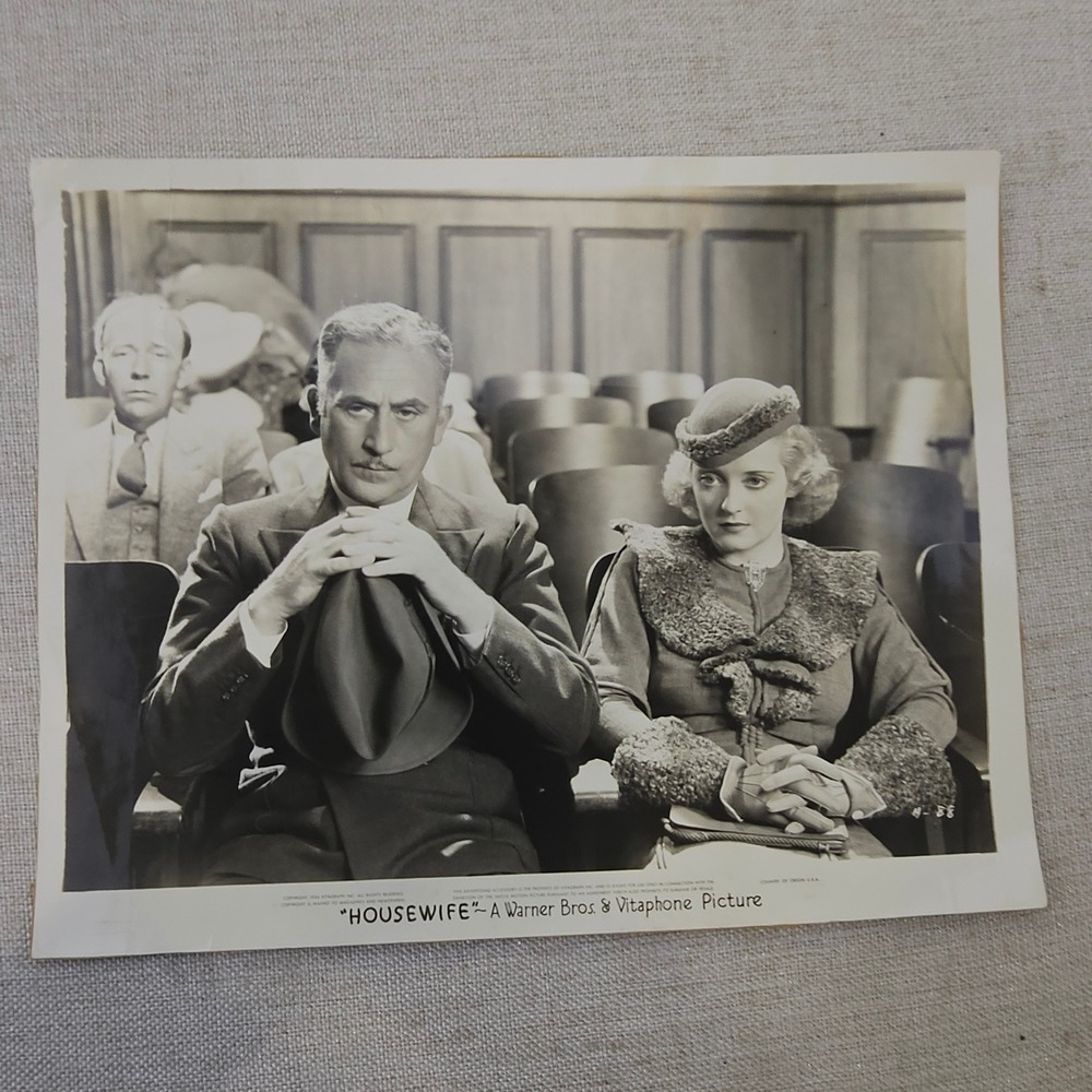 Warner Bros Housewife Movie Still 1934 Bette Davis John Halliday Vintage Photo